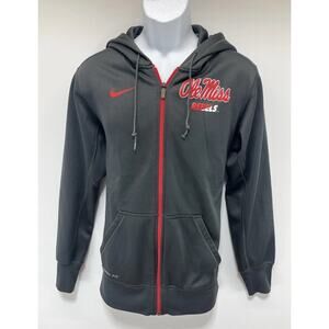 Nike Therma Fit Mississippi Ole Miss Rebels Full Zip Hoodie Men’s Size M Gray